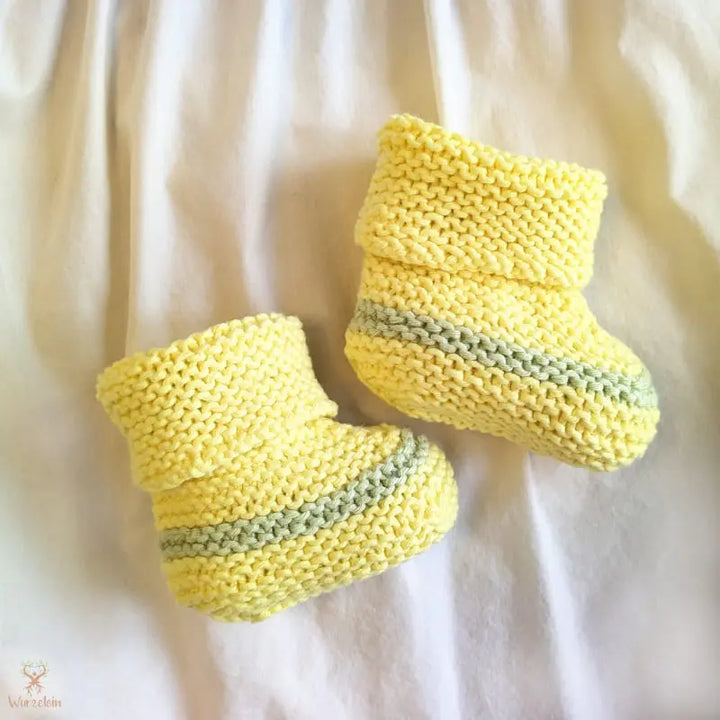 Babysocken-gestrickt-gelb-1