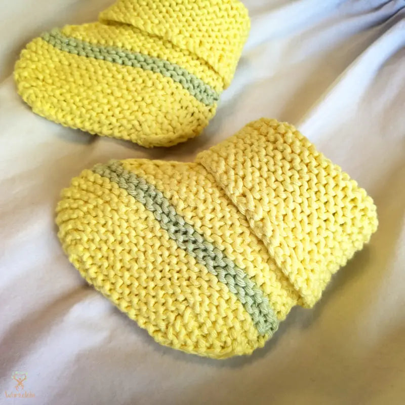 Babysocken-gestrickt-gelb-3