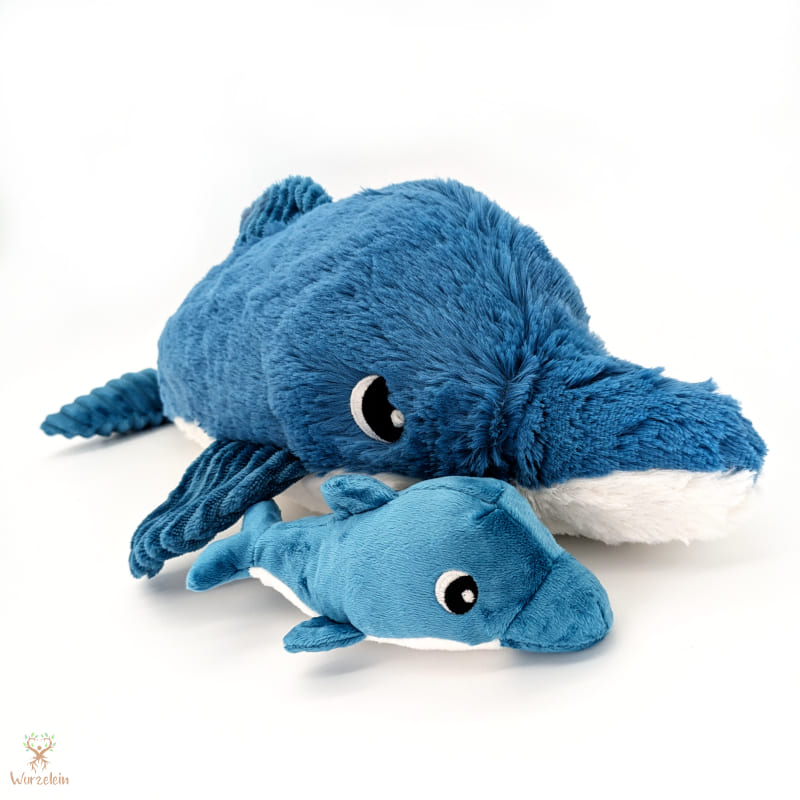 Kuscheltier Delfin mit Baby Les Déglingos