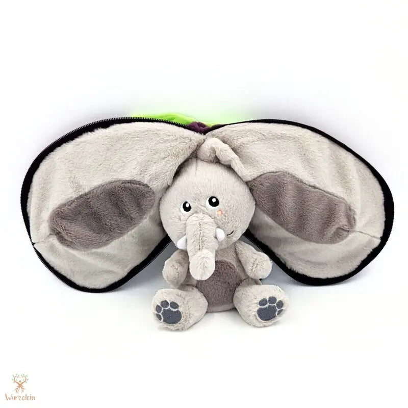 Kuscheltier Elefant Aubergine - Wurzelein