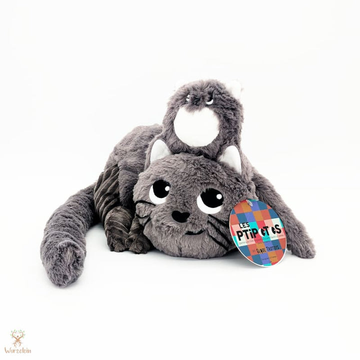 Kuscheltier Katze mit Baby Les Déglingos