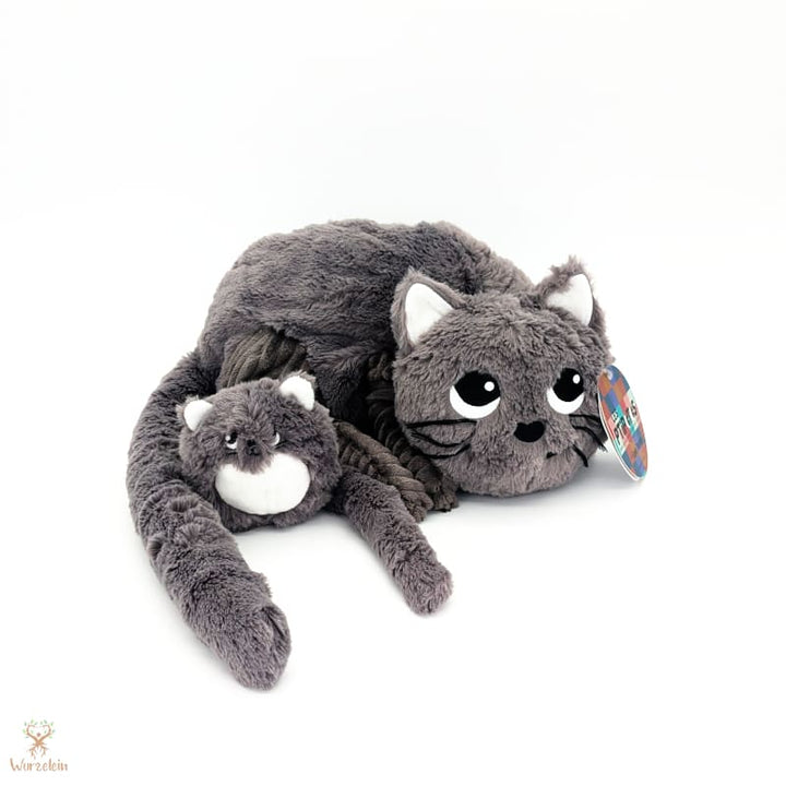 Kuscheltier Katze mit Baby Les Déglingos