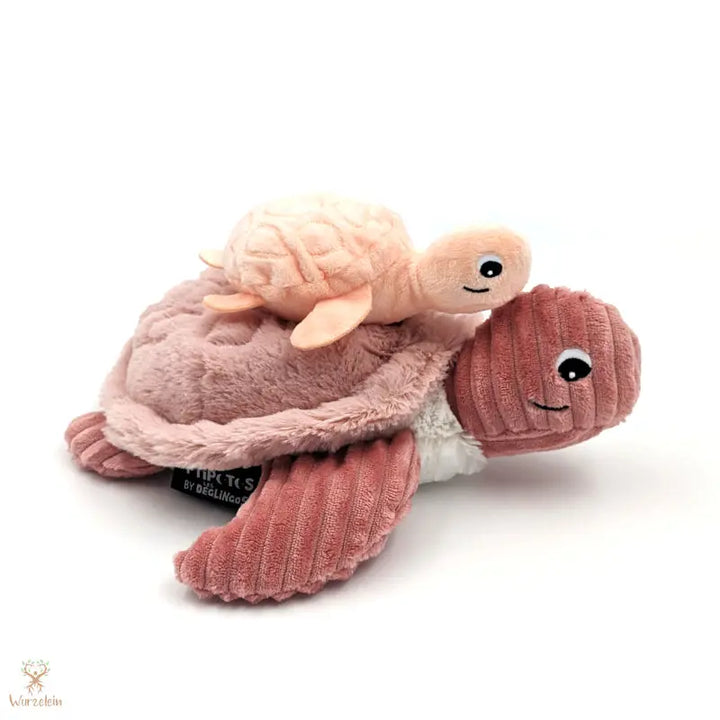 Kuscheltier Schildkröte mit Baby - Wurzelein