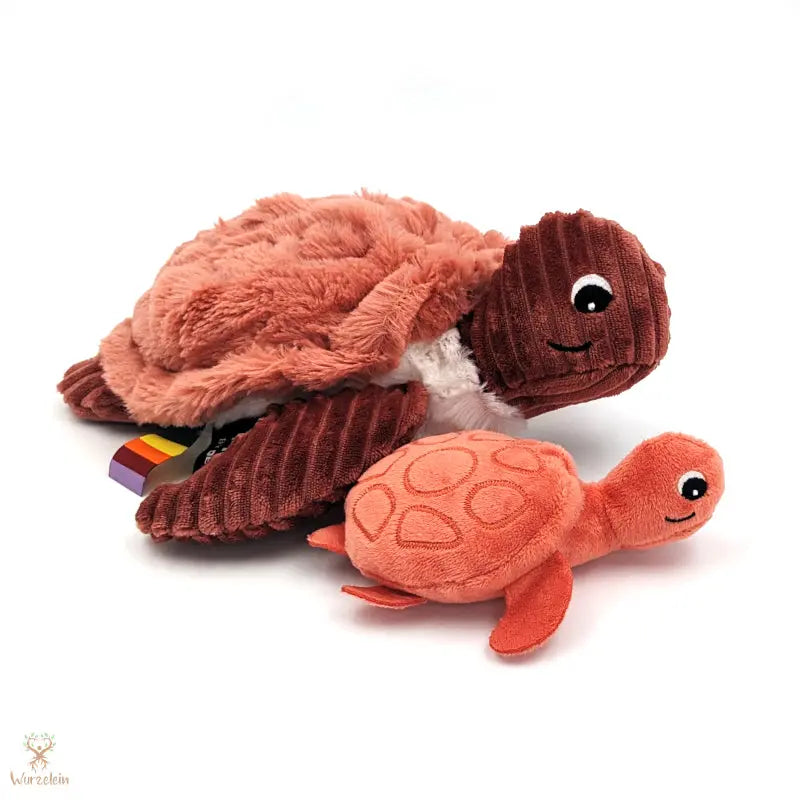 Kuscheltier Schildkröte mit Baby - Wurzelein