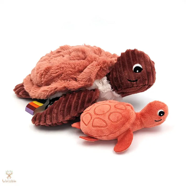 Kuscheltier Schildkröte mit Baby - Wurzelein