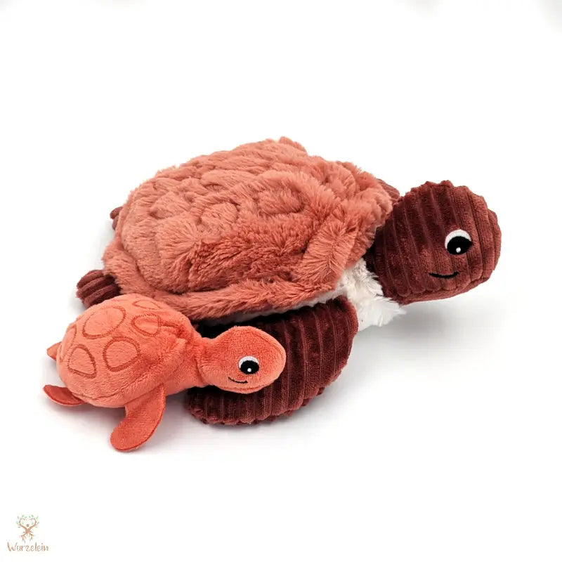Kuscheltier Schildkröte mit Baby - Wurzelein