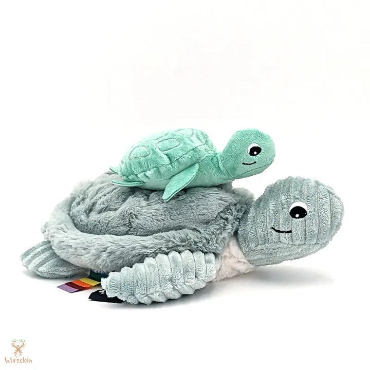 Kuscheltier Schildkröte mit Baby - Wurzelein
