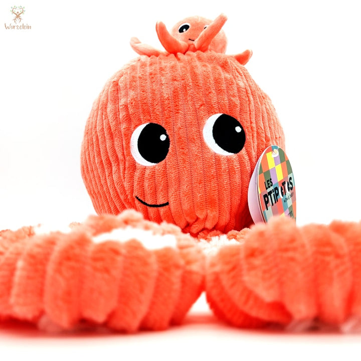 Kuscheltier Oktopus mit Baby Les Déglingos