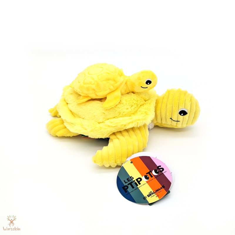 Kuscheltier Schildkröte mit Baby Les Déglingos