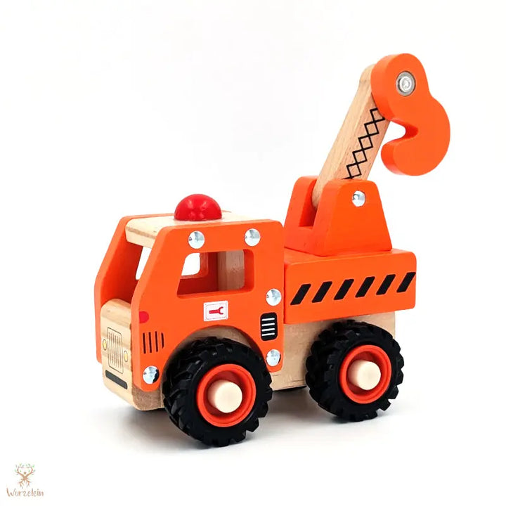 Spielzeugauto LKW mit Kran - Wurzelein
