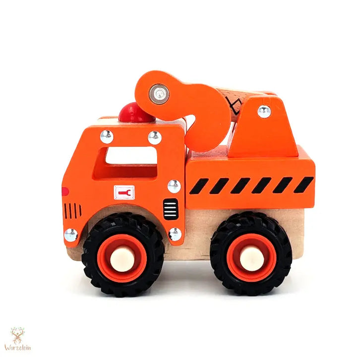 Spielzeugauto LKW mit Kran - Wurzelein