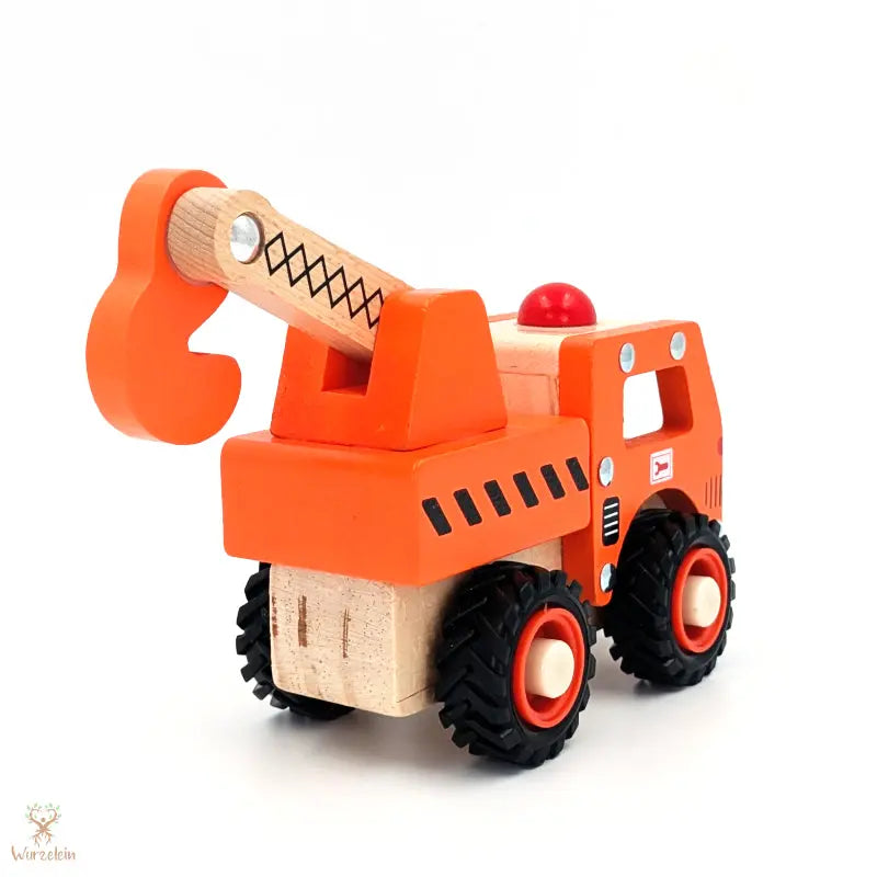 Spielzeugauto LKW mit Kran - Wurzelein