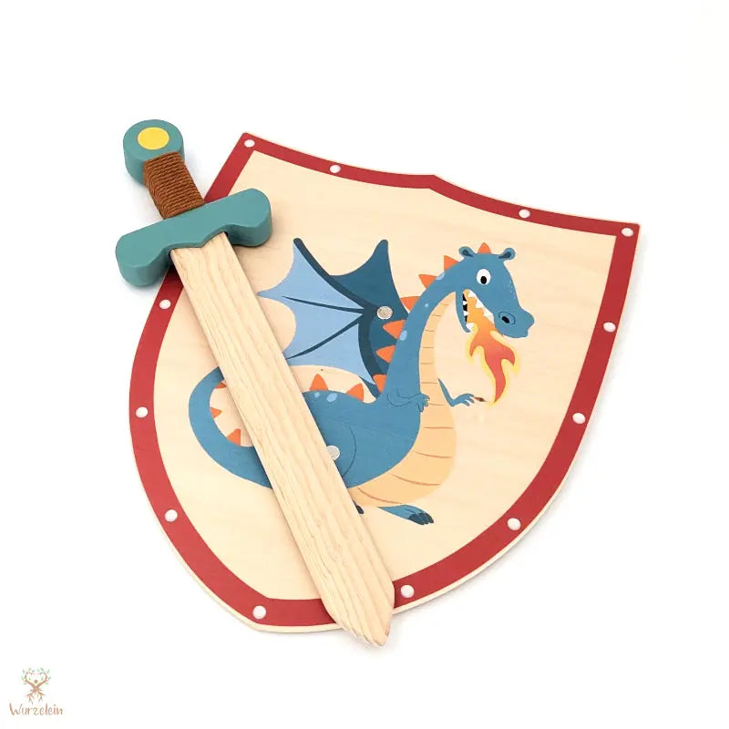 Schwert und Schild Drache - Wurzelein