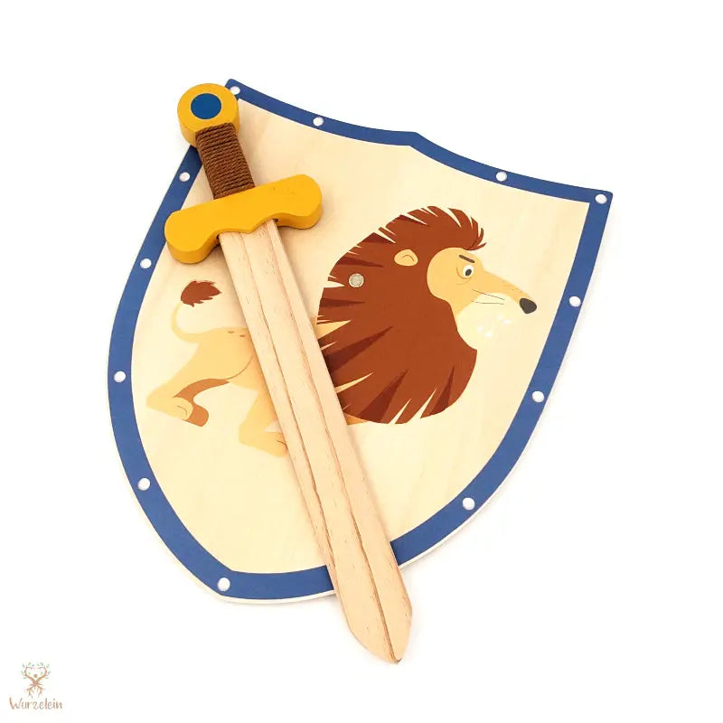 Schwert und Schild Löwe - Wurzelein